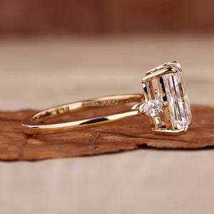 Luxury Jewelry Manufacturer Direct Custom Design Fancy Radiant And Marquise Cut 10K 14K 18K Solid Gold Lab Grown <b>Diamond</b> <b>Ring</b> - Product Image 3