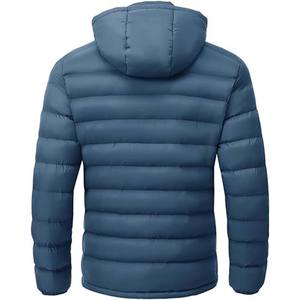 Men Canvas Lightweight <b>Padded</b> Detachable <b>Hooded</b> Collar Front Logo Water-Resistant Winter Fashion Regular Fit Puffer <b>Jacket</b> - Product Image 2