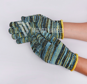 Solid Color <b>Magic</b> Elastic Outdoor Winter Cotton Gloves Non-Slip Full-Finger Knitted Warm <b>Bubble</b> Design for Daily Use - Product Image 2