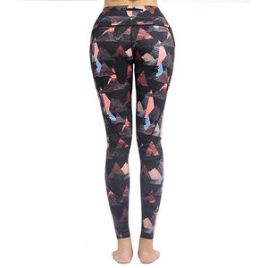 Mallas de Yoga con cintura elástica para mujer, mallas anticontracción, sublimación suave de estilo personalizado con excelente calidad - Product Image 2