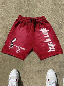 กางเกงขาสั้นผ้าเฟรนช์เทอร์รี่คุณภาพพรีเมียม ดีไซน์สั่งทำพิเศษ ผ้าคอตตอนเนื้อหนา สไตล์ลำลอง MOQ ต่ำ โลโก้ประดับเพชร - Product Image 3