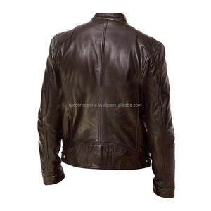 Nardon Apparel Veste coupe-vent de grande taille en cuir noir pour homme Poches latérales respirantes - Product Image 4
