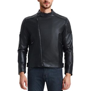 Nueva Chaqueta de Cuero 2025 para Hombre, Chaqueta de Cuero PU Ajustada para Hombre, Chaqueta de Cuero de Moda en Tallas Grandes al por Mayor - Product Image 4