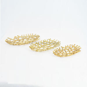 ถาดเสิร์ฟโลหะเงินสําเร็จรูปตกแต่งผลไม้ถาดเสิร์ฟอลูมิเนียมคุณภาพสูงถาดช็อคโกแลตพร้อมชุด 2 ชิ้น - Product Image 6