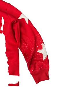 Sweat à capuche zippé streetwear personnalisé, patch brodé délavé, lavage à l'acide, surdimensionné, polaire, sweat à capuche lourd pour homme, hiver - Product Image 5