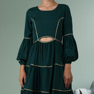 เดรสมิดิสไตล์ตะวันตกทันสมัยสำหรับสุภาพสตรีใส่ได้ทุกวันและงานปาร์ตี้ - Product Image 5