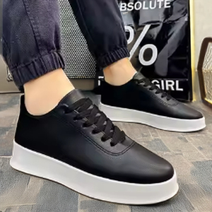 Chaussures en cuir légères décontractées toutes saisons pour hommes, maille antidérapante, hauteur accrue, conception confortable, sport classique, flexible - Product Image 4