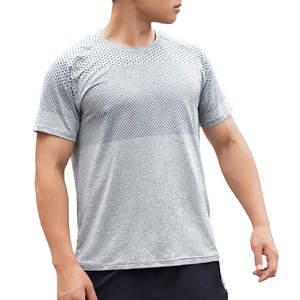 Camiseta 100% Algodón para Hombre, Tops Deportivos Casuales, Camiseta Deportiva de Poliéster para Fitness, Secado Rápido, Transpirable, Ajuste Holgado, Protección Solar - Product Image 1