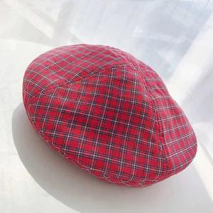 Béret en cuir élégant de couleur unie pour femmes et filles-Bonnet d'hiver en laine chaude pour artistes décontractés français - Product Image 4