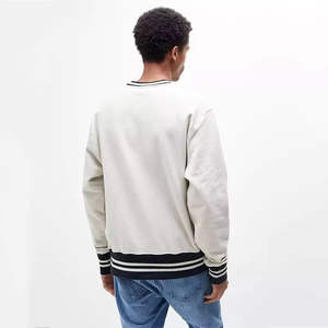 Sudadera informal para hombre con ribete en contraste, Jersey suave y cálido - Product Image 4