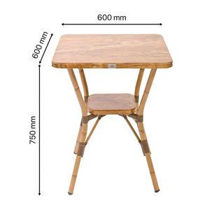 Modern Square Aluminum <b>Table</b> 60x60cm Durable Outdoor Furniture Steel Marble Pattern CFD68220 - Product Image 4