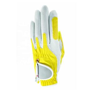 Alta calidad antideslizante gran sensación flexibilidad durabilidad transpirable deportes al aire libre blanco y amarillo Color Cabretta GUANTES DE Golf - Product Image 1