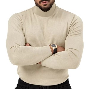 Haute qualité 100% laine anti-boulochage pulls à col roulé en gros OEM personnalisé tricots fournisseur direct d'usine printemps mode - Product Image 4