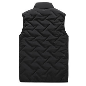 Haute qualité unisexe hiver à capuche coupe-vent veste matelassée sans manches décontracté toile bulle veste respirant Polyester coton - Product Image 6