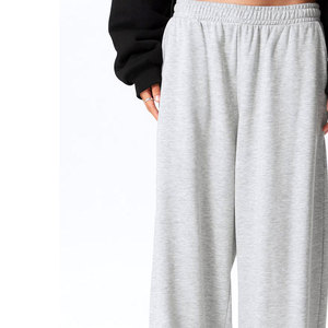 Pantalons de survêtement surdimensionnés pour femmes, style streetwear, jambes larges, coton lourd, pantalons décontractés amples, pantalons tendance et amples pour tous les jours - Product Image 5