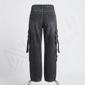 Pantalones Vaqueros Cargo de Pierna Ancha para Mujer, Color Personalizado, Estilo Urbano, Calidad Premium, Algodón Transpirable - Product Image 2