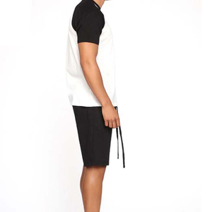 High Quality Summer Knitted Cotton/Polyester Eco-Friendly Quick Dry Breathable Short Sets for Men Custom Logo Streetwear Plus - Product Image 5