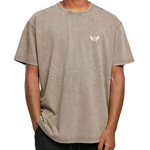 Vente en ligne de t-shirts lavés à l'acide T-shirt de haute qualité pour hommes Chemise fabriquée en usine Prix de gros T-Shirts - Product Image 2