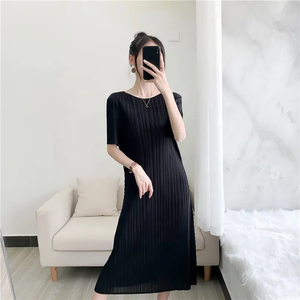 Top impression vêtements grande taille femmes robes couleur unie été Sexy nouvelle haute qualité grande taille femmes robe - Product Image 2