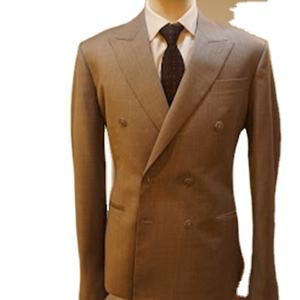 Trajes de negocios de un solo pecho de lana 100% para hombre, cuello redondo, a prueba de viento, plisado, estilo frontal, cremallera, transpirable - Product Image 1