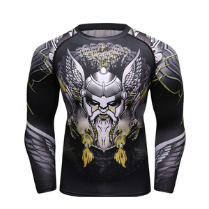 Venta caliente de los hombres personalizados Rash Guard Mejor calidad Protección UV BJJ Rash Guard - Product Image 1