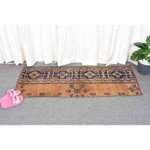 Vintage 16x4ft tapis turc classique Orange noir Design laine grande surface Rectangle Patchwork peluche Haliack Latex pour couloir chambre - Product Image 4
