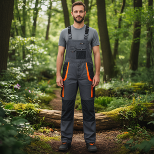 TERRATREND Salopette pour homme taille 50 gris foncé/noir/orange - Jean confortable - Product Image 3