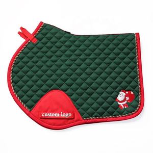2025 nuevas almohadillas de sillín de doma equina de Navidad, juego de alfombras de caballo Numnah, almohadillas de sillín matchy de sublimación, forro de tela, cojín de algodón - Product Image 3