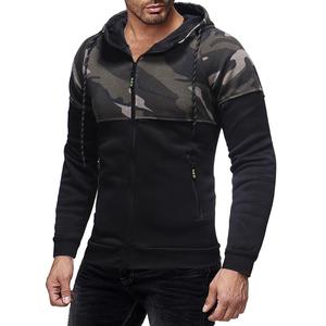 Personalizada de los hombres en blanco de gran tamaño 100% de algodón mezclado Heavyweight Basics Camo Design Streetwear Sudadera con capucha Fabricante de sudaderas con cremallera completa - Product Image 2
