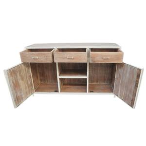 Aparador francés de lujo antiguo de 150cm, armario de madera de lavado blanco Industrial moderno extensible para dormitorio, Hotel, hogar, sala de estar - Product Image 2