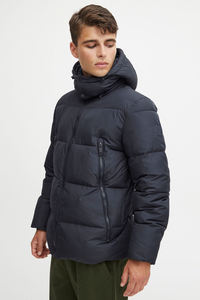 2025 nouveauté hommes avertir hiver brillant matelassé doudoune coupe-vent rembourré épais noir à capuche bulle rembourré veste - Product Image 5