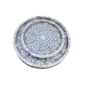 Vente en gros de plateaux en bois de qualité de luxe avec nacre pour servir la table à manger - Product Image 6