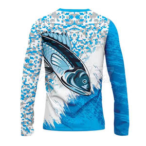 Camiseta de Pesca de Manga Larga con Estampado Personalizado, Ecológica, de Secado Rápido, Tejido Transpirable, Protección UPF 50, Cierre de Pullover, 100% Poliéster - Product Image 2