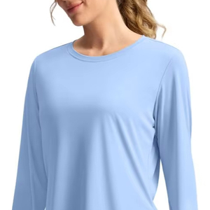 เสื้อใส่วิ่งแบบสวมหัวแขนยาวเสื้อกีฬาลำลองเสื้อหลวมสำหรับเด็กผู้หญิง - Product Image 1