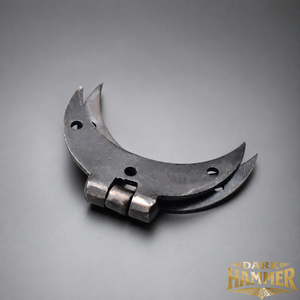 Bisagra de hierro forjada a mano con forma de luna creciente para puertas de madera, herraje decorativo rústico de ferretero - Product Image 3