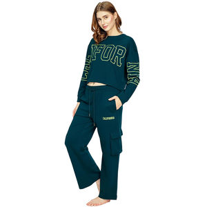 Nouvelle arrivée Ensemble de survêtements personnalisés sérigraphiés avec logo personnalisé pour femmes ensemble de survêtements pour femmes avec logo personnalisé pour l'hiver - Product Image 2