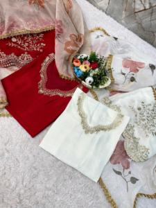 Elegante Flair Work Gharara Designer Gharara con intrincado bordado perfecto para bodas, festivales y ocasiones especiales - Product Image 6