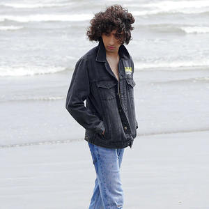 Veste denim pour hommes noire délavée à la pierre directe de l'usine veste décontractée d'extérieur en denim Jeana à manches longues avec logo imprimé personnalisé - Product Image 2