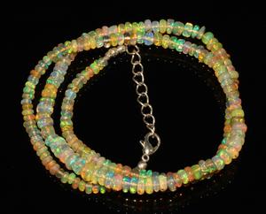 ลูกปัด40.30เพชรโอปอลสีรุ้งเอธิโอเปียนธรรมชาติสำหรับสร้อยคอสำเร็จรูปที่หรูหรา - Product Image 5