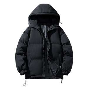 Puff Jacket Designer Custom Logo Cotton Winter Bubble <b>Padded</b> <b>Coat</b> Down Black Polyester Outdoor Men's puffer windproof - Product Image 1