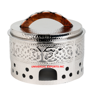Casserole en métal au design traditionnel, de qualité supérieure, fabriquée à la main, élégante et raffinée, chauffe-plat en métal de style classique. - Product Image 5