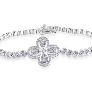 Bracelet en diamant de laboratoire Bracelet de tennis en rose poire pour femmes Bracelet tendance pour copines - Product Image 2