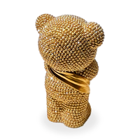 Statue d'ours en résine de luxe moderne, artisanat créatif, écologique, peinte à la main, réaliste, décoration d'intérieur