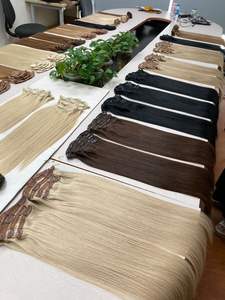 Cuticule alignée Cheveux humains vietnamiens 100% Remy Halo Clip-in Extension de cheveux Double dessiné de haute qualité - Product Image 5