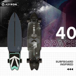 AZTRON SPACE 40 Cruising <span class=keywords><strong>Surfskate</strong></span> <span class=keywords><strong>Longboard</strong></span> 100% érable canadien Skateboard Surfboard 70A/78 Roues - Product Image 3