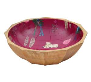 Recipiente de madera de acacia lavable de último diseño con revestimiento de resina, cuencos reutilizables para decoración de boda, centro de mesa - Product Image 4