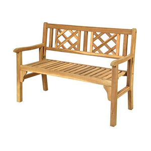 Banco de patio de madera de teca maciza de <span class=keywords><strong>2</strong></span> plazas hecho a mano Diseño único de muebles de exterior de Jepara Indonesia para jardines de clientes de EE. UU. - Product Image 1