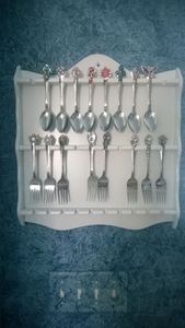 Venta caliente soporte de cuchara de madera hecho a mano llaveros de madera rústica decoración del hogar montada en la pared para uso en utensilios de cocina - Product Image 6