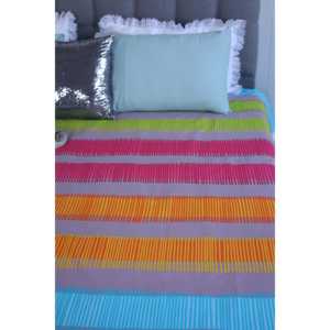 Vibrant Fringes King Size <b>Comforter</b> <b>Set</b> with Elegant Embellishments - Product Image 4