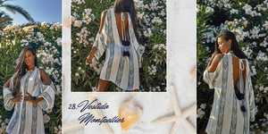 Robe maxi drapée, robe à poches, robe bustier brodée, robe smockée, robe midi florale, robe maxi, robe maxi pour courbes généreuses - Product Image 6